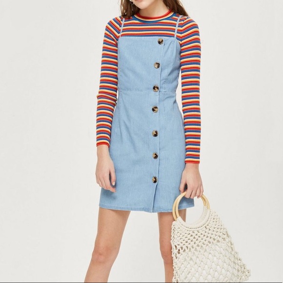 topshop horn button dress
